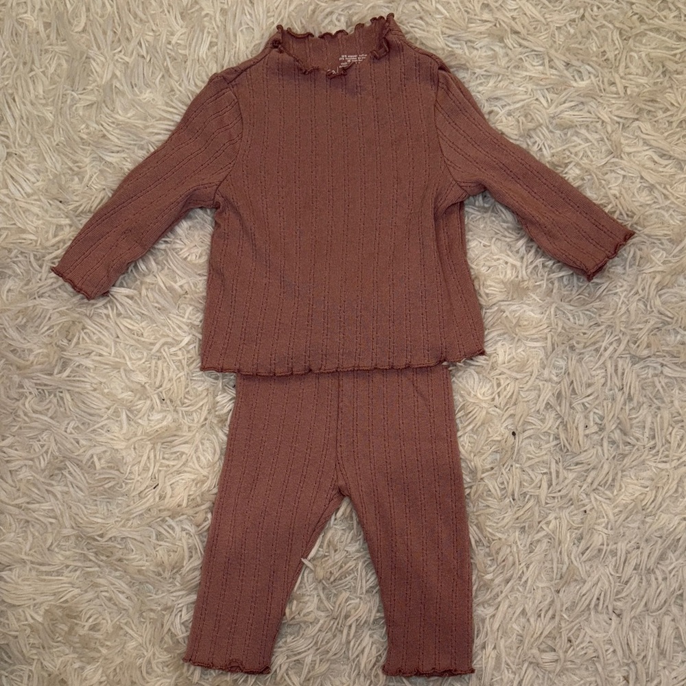 Cozy Knit Two-Piece Set in Mauve
